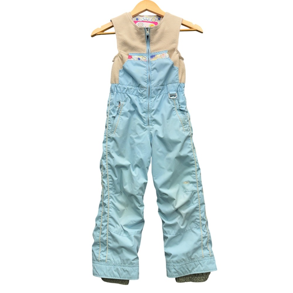 Marker Preschool Ski Bibs Girls 6 Light Blue Fleece Lined Snow Pants Outdoor